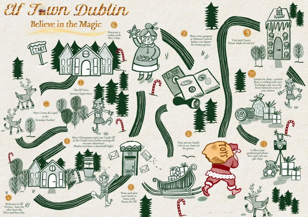 Graphic Map for Elftown Dublin.